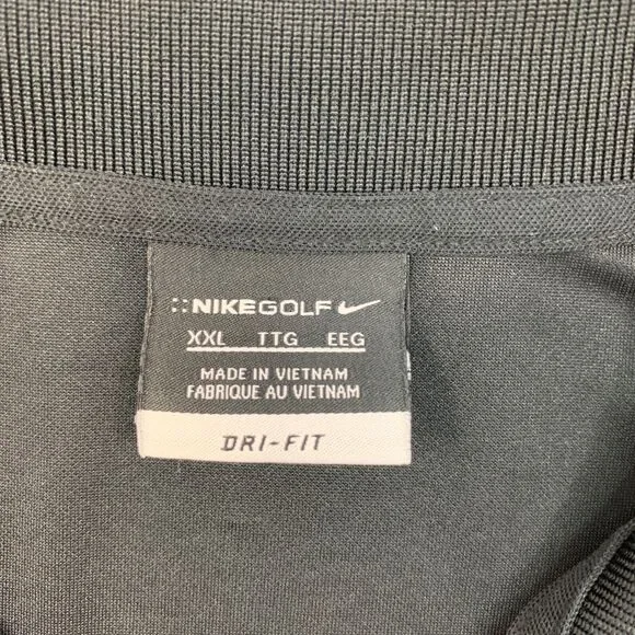 Nike Polo Shirt Mens XXL 2XL Black Golf Dri Fit Micro Pique Performance - Picture 5 of 16